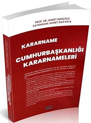 Kararname - Cumhurbaşkanlığı Kararnameleri - 1