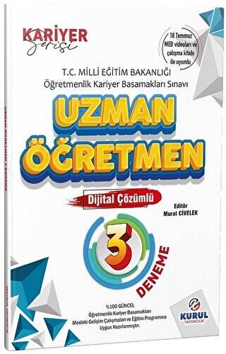 Kariyer Serisi MEB ÖKBS Uzman Öğretmen 3 Deneme Dijital Çözümlü - 1