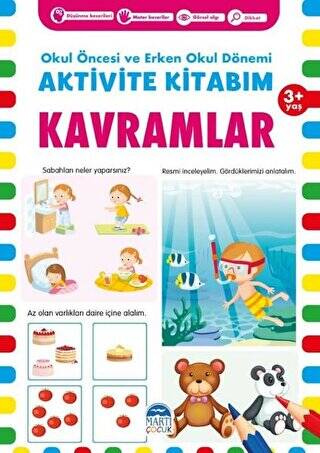 Kavramlar 3+ Yaş - Okul Öncesi ve Erken Okul Dönemi Aktivite Kitabım - 1