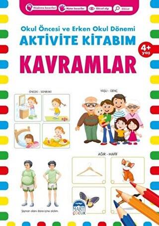 Kavramlar 4+ Yaş - Okul Öncesi ve Erken Okul Dönemi Aktivite Kitabım - 1