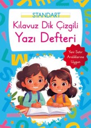 Kılavuz Dik Çizgili Yazı Defteri Büyük Boy - Mavi - 1