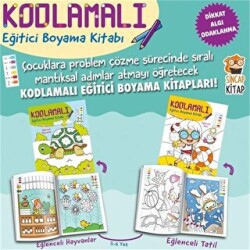 Kodlamalı Eğitici Boyama Kitabı 5-6 Yaş 2 Kitap Takım - 1