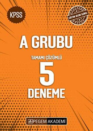 KPSS A Grubu Tamamı Çözümlü 5 Deneme - 1