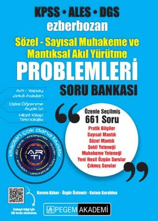 KPSS ALES DGS Ezberbozan Sözel-Sayısal Muhakeme ve Mantıksal Akıl Yürütme Problemleri Soru Bankası - 1