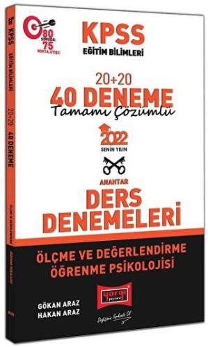 KPSS Eğitim Bilimleri Ölçme ve Değerlendirme Öğrenme Psikolojisi Tamamı Çözümlü 20+20 40 Deneme - 1