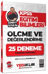 KPSS Eğitim Bilimleri Ölçme ve Değerlendirme Tamamı Çözümlü 25 Deneme - 1