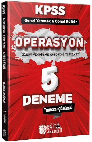 KPSS Genel Kültür Genel Yetenek Operasyon 5 Deneme Video Çözümlü - 1