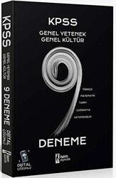 KPSS Genel Yetenek Genel Kültür 9 Deneme Dijital Çözümlü İsem Yayınları - 1