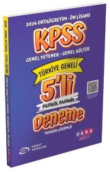 KPSS GKGY Ortaöğretim - Ön Lisans 5`Li Fasikül Fasikül Deneme Sınavı - 1