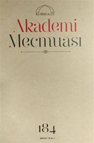 Kubbealtı Akademi Mecmuası : 184 - 1