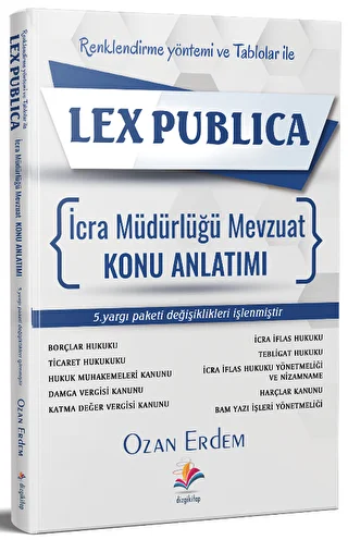 Lex Publica Renklendirme Yöntemi Ve Tablolar İle İcra Müdürlüğü Mevzuat Konu Anlatımı - 1