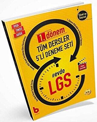 LGS 1. Dönem Tüm Dersler 5`li Deneme Seti - 1