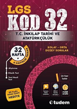 Lgs Kod 32 İnkılap Tarihi Ve Atatürkçülük Tudem Yayınları - 1