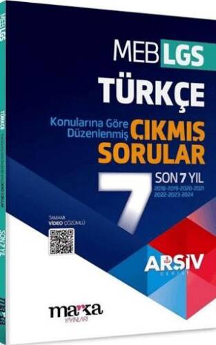 LGS Türkçe Arşiv Serisi Konularına Göre Düzenlenmiş Son 7 Yıl Çıkmış Sorular - 1