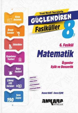 8. Sınıf Matematik Güçlendiren 6. Fasikül - 1