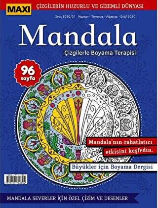 Maxi Mandala Çizgilerle Boyama Terapisi 1 - 1