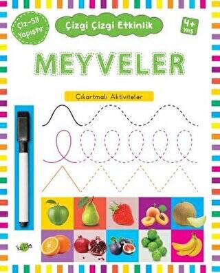 Meyveler 4 Yaş ve Üstü - Çizgi Çizgi Etkinlik - 1