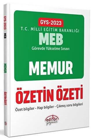 Milli Eğitim Bakanlığı Memur GYS Özetin Özeti - 1