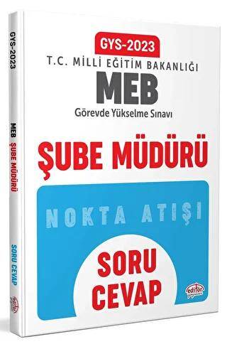 Milli Eğitim Bakanlığı Şube Müdürü GYS Soru - Cevap - 1