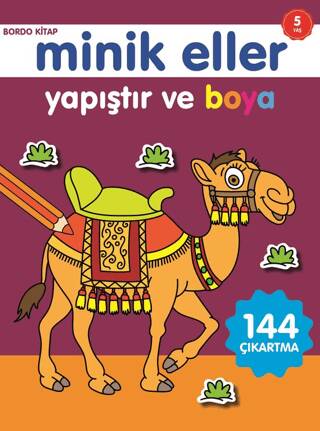 Minik Eller Yapıştır Ve Boya - Bordo Kitap - 1