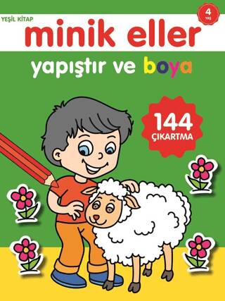 Minik Eller Yapıştır Ve Boya - Yeşil Kitap - 1