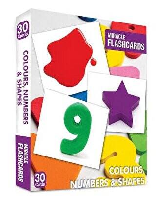 Miracle Flashcards - Colours, Numbers and Shapes 30 Cards - 1