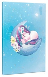 Moon Unicorn Çizgili Defter - 1