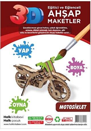 Motosiklet Ahşap Maket - 1