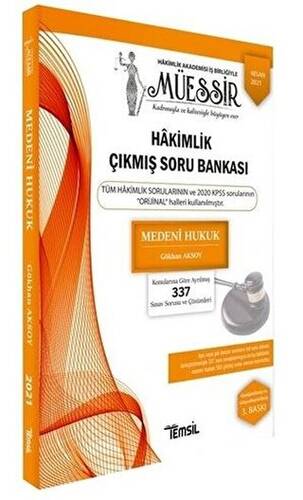 Müessir Adli-İdari Hakimlik Çıkmış Soru Bankası ve Çözümleri Medeni Hukuk - 1