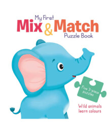 My First Mix & Match Puzzle Book: Wild Animals Learn Colours - 1