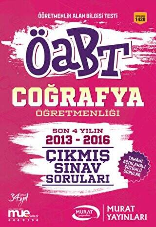 ÖABT Coğrafya Öğretmenliği Çıkmış Sınav Soruları - 1