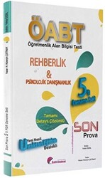 ÖABT Rehberlik ve Psikolojik Danışmanlık Son Prova 5 Deneme Çözümlü - 1