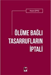 Ölüme Bağlı Tasarrufların İptali - 1