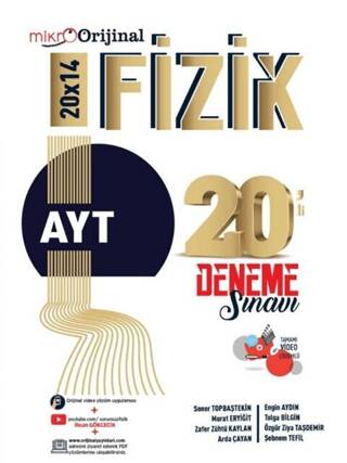 Orijinal Mikro AYT Fizik 20`li Deneme Sınavı - 1