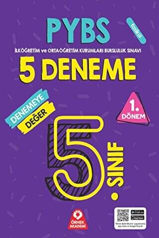 5. Sınıf PYBS Parasız Yatılılık ve Bursluluk Sınavı 1. Dönem Denemeye Değer 5 Deneme - 1