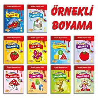 Örnekli Boyama Dizisi 10 Kitap - 1