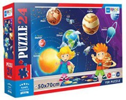 Planets Gezegenler 24 Parça Yer Puzzle Blue Focus - 1