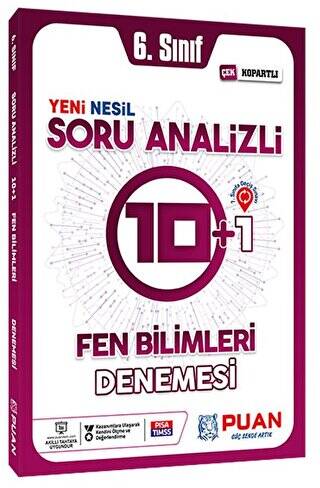 Puan Yayınları 6. Sınıf Fen Bilimleri Soru Analizli 10+1 Deneme - 1