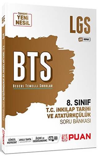 Puan Yayınları 8. Sınıf LGS T.C. İnkılap Tarihi ve Atatürkçülük BTS Beceri Temelli Soru Bankası - 1