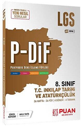 Puan Yayınları 8. Sınıf LGS T.C. İnkılap Tarihi ve Atatürkçülük PDİF Konu Anlatım Föyleri - 1