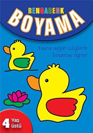 Rengarenk Boyama - 4 Yaş Üstü - Mavi Kitap - 1