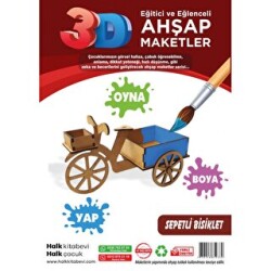 Sepetli Bisiklet Ahşap Maket - 1