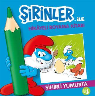 Şirinler İle Hikaye Boyama Kitabı - Sihirli Yumurta - 1