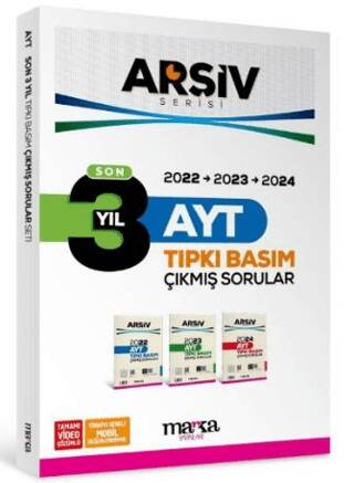 Son 3 Yıl AYT Arşiv Serisi Çıkmış Sorular Tamamı Video Çözümlü - 1