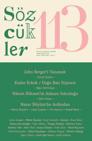 Sözcükler Dergisi 113. Sayı Ocak - Şubat 2025 - 1