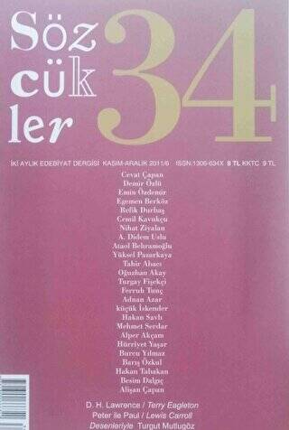 Sözcükler Dergisi Sayı: 34 Kasım - Aralık 2011 - 1