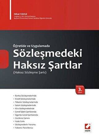 Sözleşmedeki Haksız Şartlar - 1