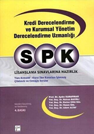 SPK Kredi Derecelendirme ve Kurumsal Yönetim Derecelendirme Uzmanlığı Lisanslama Sınavlarına Hazırlık - 1