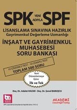 SPK Lisanslanma Sınavına Hazırlık İnşaat ve Gayrimenkul Muhasebesi Soru Bankası - 1