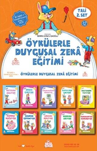 Tali Öykülerle Duygusal Zeka Eğitimi Serisi 3-7 Yaş + Etkinlikli Boyama Kitabı 2. Set 10 Kitap Takım - 1